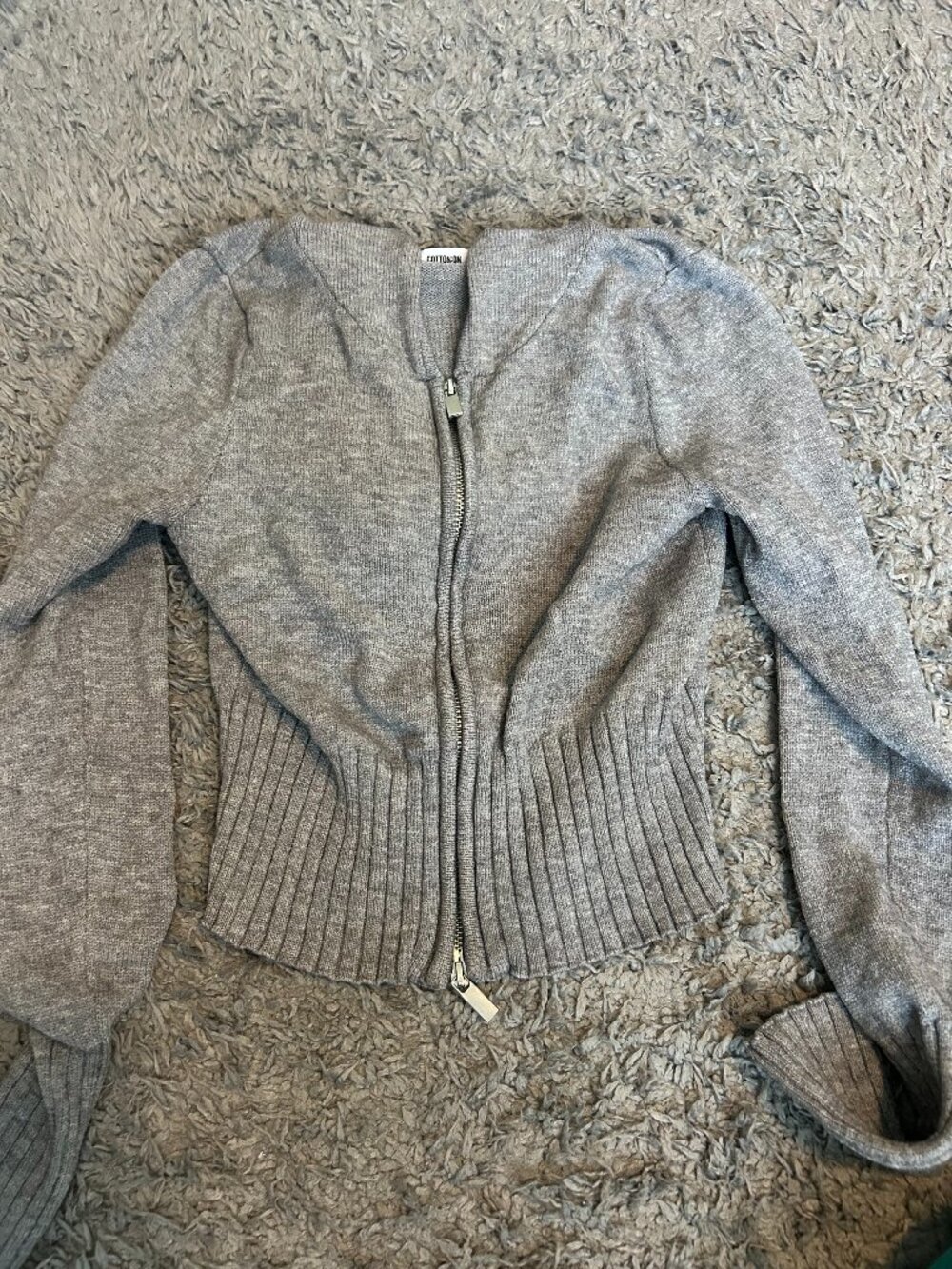 Cotton On Cropped Zip-Up Hoodie Top